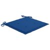 vidaXL Cadeiras de jardim c/ almofadões azul real 2 pcs teca maciça