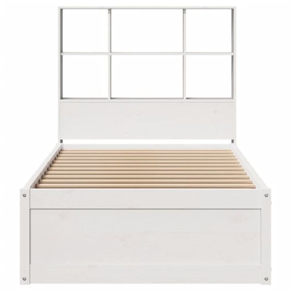 vidaXL Cama sem colch&atilde;o 90x190 cm madeira de pinho maci&ccedil;a branco