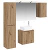 vidaXL Conjunto de Arm&aacute;rios para Banheiro 5 pcs Carvalho Arttisan