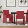 vidaXL Cadeiras de Jantar com Rodas com rodas 2 pcs vermelho tinto