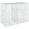 vidaXL Cesto gabi&atilde;o com cobertura 200x100x150 cm ferro galvanizado
