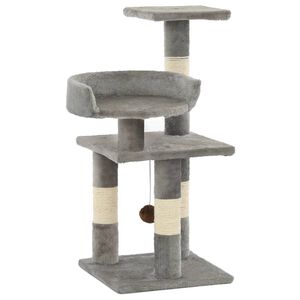 vidaXL &Aacute;rvore com postes arranhadores sisal 65 cm cinzento