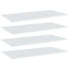 vidaXL Prateleiras estante 4pcs 80x30x1,5cm contrapl. branco brilhante