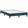 vidaXL Cama box spring colch&atilde;o LED 120x190cm couro artif. azul-escuro