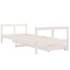 vidaXL Estrutura cama infantil c/ gavetas 80x200cm pinho maci&ccedil;o branco