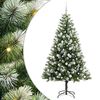 vidaXL &Aacute;rvore de Natal Artifical com Neve Flock 300 LED Branco quente