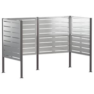 vidaXL Tela para Lixeira 167 x 85 x 113 cm A&ccedil;o Galvanizado Prateado