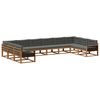 vidaXL Conjunto de Sof&aacute;s para Exterior 10 unid. Natural e Antracite
