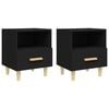 vidaXL Mesas de cabeceira 2 pcs 40x35x47 cm preto