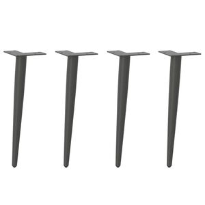 vidaXL P&eacute;s para mesa de centro formato c&ocirc;nico 4 pe&ccedil;as antracite 30-31 cm a&ccedil;o