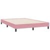 vidaXL Cama com molas/colch&atilde;o 140x220 cm veludo rosa