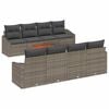 vidaXL Conjunto de Sof&aacute; de Jardim 9 unid. Cinzeto vime PE