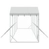 vidaXL Canil de exterior com teto 10x2x2,5 m a&ccedil;o galvanizado prateado