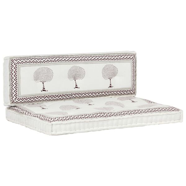 vidaXL Conjunto almofad&atilde;o jardim para sof&aacute; de paletes 2 pcs estampado