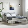 vidaXL Estrutura de cama com cabeceira 140x200 cm metal branco