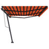 vidaXL Toldo autom&aacute;tico independente 600x350 cm laranja e castanho