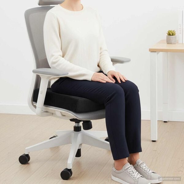 vidaXL Almofada assento Preto