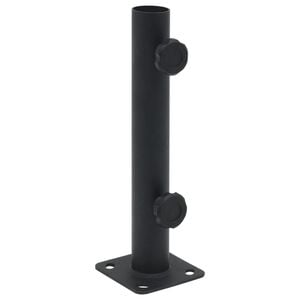 vidaXL Base de guarda-sol para poste de &Oslash;32/34/38 mm a&ccedil;o preto fosco