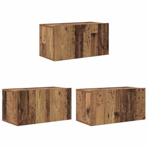 vidaXL Conjunto de móvel de TV 3 pcs Castanho 60 x 30 x 30 cm