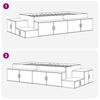 vidaXL Estrado de cama com arrumação Branco 90 cm Madeira processada