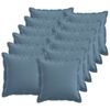 vidaXL Almofada HOUTEN 12 unid. Azul Jeans Linho Sint&eacute;tico
