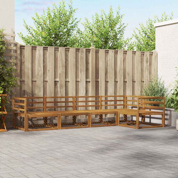 vidaXL Conjunto de Sof&aacute;s para Exterior 5 pcs Natural