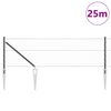 vidaXL Poste de Cerca Cinzeto 25 x 0,6 m (malha de 50 mm) A&ccedil;o e PVC