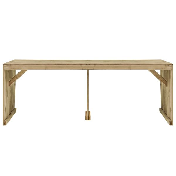 vidaXL 7 pcs conjunto de jantar para exterior pinho impregnado