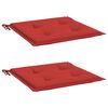 vidaXL Almofad&otilde;es p/ cadeiras jardim 2pcs 40x40x4 cm oxford vermelho