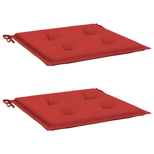 vidaXL Almofad&otilde;es p/ cadeiras jardim 2pcs 40x40x4 cm oxford vermelho