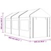 vidaXL Gazebo com telhado 6,69x2,28x2,69 m polietileno branco