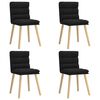 vidaXL Cadeiras de jantar 4 pcs tecido preto