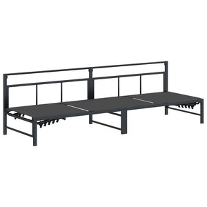 vidaXL Espregui&ccedil;adeira Textilene Preto
