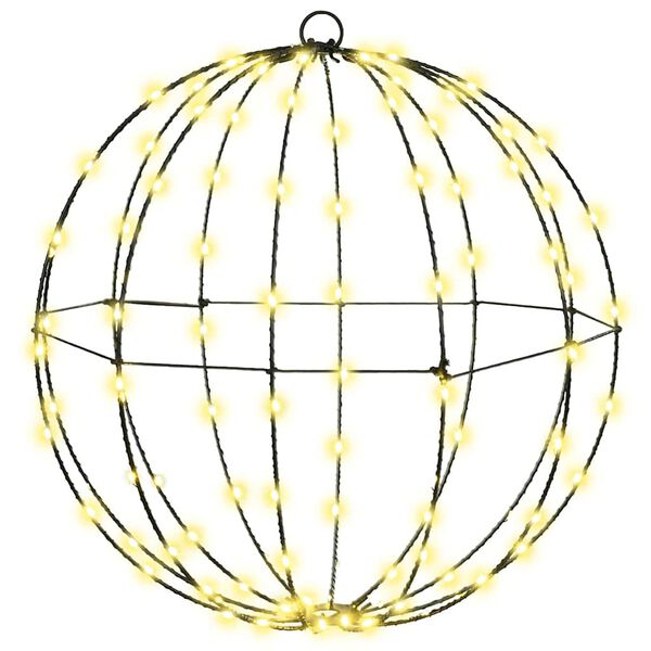 vidaXL Bola com 192 LEDs 2 pcs Branco quente 40 x 40 x 43,5 cm Metal