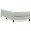 vidaXL Box Cama primavera sem Colch&atilde;o Cinzento Claro 90x210 cm Veludo