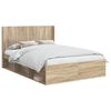vidaXL Estrutura de Cama com Armazenamento e Cabeceira 2 unid.