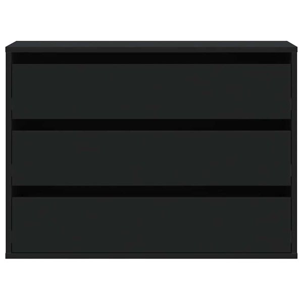 vidaXL Cómoda 80x41x58 cm derivados de madeira preto