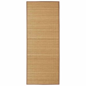 Tapete retangular bambu 150 x 200 cm castanho