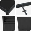 vidaXL Conjunto de Jantar para Jardim com almofada 7 pcs Preto vime PE