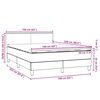vidaXL Cama box spring c/ colch&atilde;o e LED 160x220 cm veludo cinzento-claro
