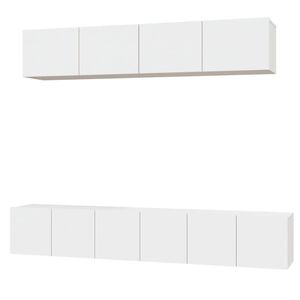 vidaXL Conjunto m&oacute;veis de TV 5 pcs madeira processada branco