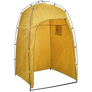 vidaXL Tenda de WC para duche ou mudan&ccedil;a de roupa amarelo