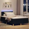 vidaXL Cama Box Spring LED com colch&atilde;o Preto 120 x 190 cm tecido