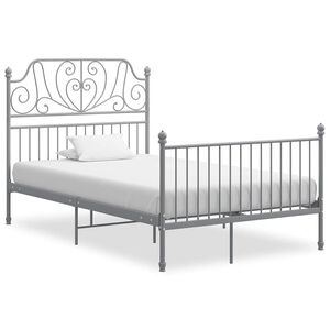 vidaXL Estrutura de cama 120x200 cm metal cinzento
