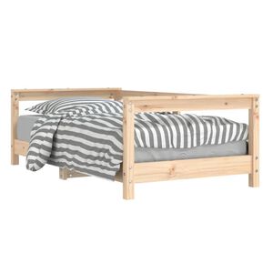 vidaXL Estrutura de cama infantil 70x140 cm pinho maciço