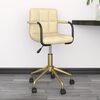 vidaXL Cadeira de jantar girat&oacute;ria veludo cor creme