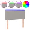 vidaXL Cabeceira de cama c/ luzes LED tecido 80x5x78/88 cm cinza-claro