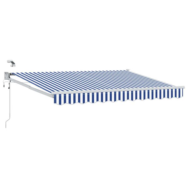 vidaXL Toldo Retr&aacute;til El&eacute;trico Azul e Branco 2,5 x 2 m