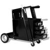 vidaXL Carrinho de soldagem com 4 gavetas preto