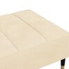 vidaXL Apoio de p&eacute;s 78x56x32 cm veludo cor creme